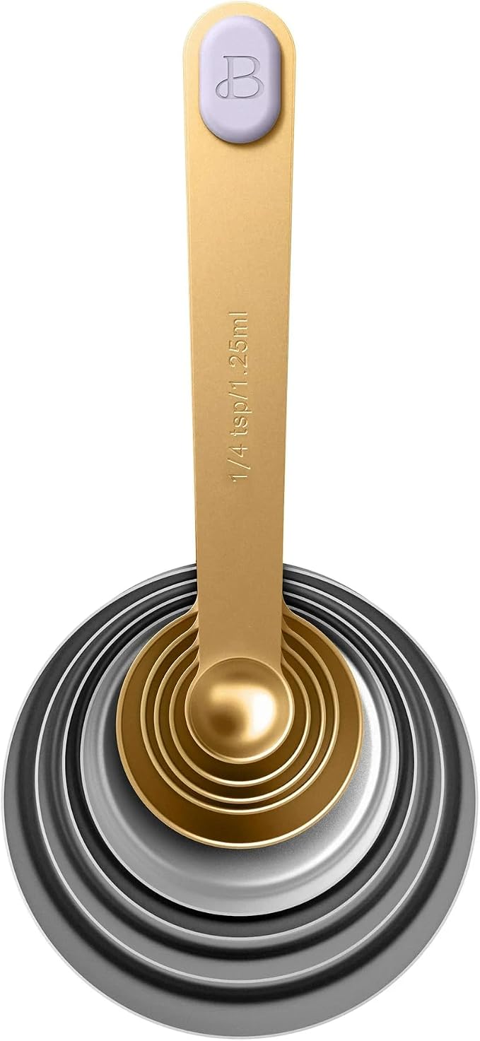 14 Piece Mixing Bowl and Measuring Set, Nesting Kitchen Prep Set with Measuring Cups Spoons Whisk Spatula, BPA Free Dishwasher Safe Baking Set (Lavender)