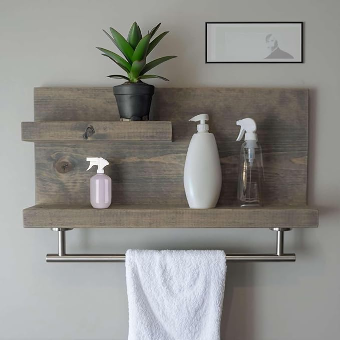 9 Inches Brushed Nickel Towel Bar Bathroom Hardware 304 Stainless Steel Wall Mounted Kitchen Towel Holder Cloths Hanger