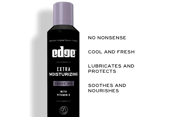 Edge Extra Moisturizing Shave Gel with Vitamin E, Shave Gel For Men That Moisturizes, Protects and Soothes To Help Reduce Skin Irritation, 7 oz, (7 Pack)