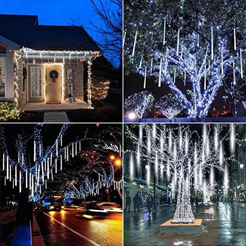 Brightown Christmas Lights Outdoor, 16 Inch 10 Tube 360 LED Icicle Lights