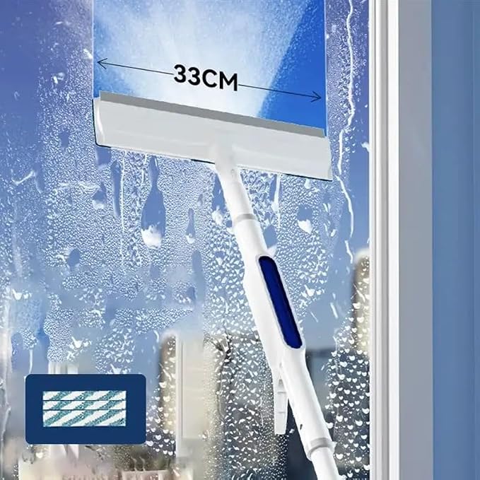 Squeegee for Window Cleaning,Squeegee for Window Cleaning with Spray, New Double-Sided Spray Expansion Window Cleaner, Spray Window Cleaning Brooms, Detachable Assembly Glass Cleaning Mop, 3