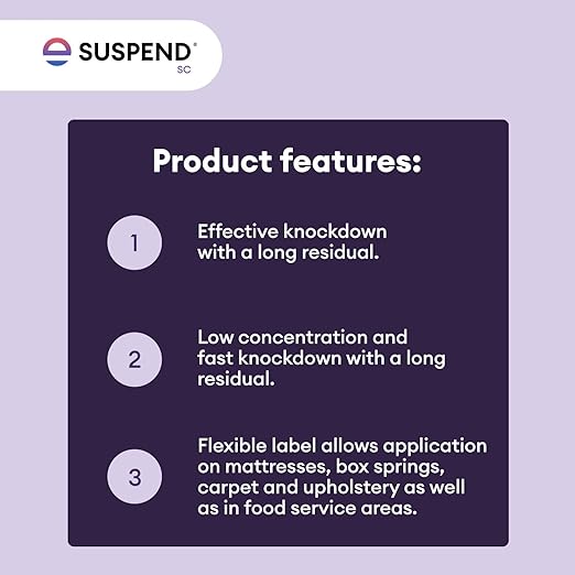 Suspend SC Insecticide 16 oz | Indoor/Outdoor Perimeter Pest Control | Deltamethrin Insecticide Concentrate | Controls Ants, Spiders, Cockroaches, and Other Common Crawling Insects | Long Residual