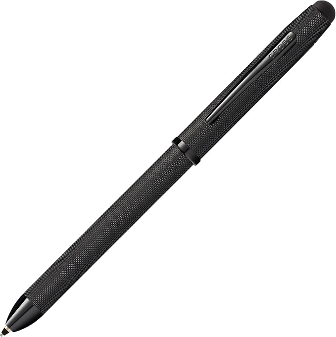 Cross Tech3+ Refillable Multi-Function Ballpoint Pen with Stylus, Medium Ballpen and Pencil, Includes Premium Gift Box - Brushed Black