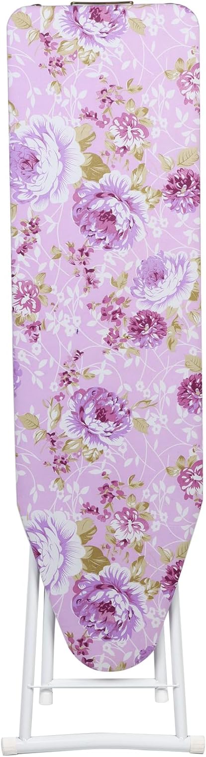 Folding Ironing Board, Extra-Wide Adjustable Height Iron Board with Folding Legs, Exquisite Pattern,Smooth Edge,Good Load-Bearing, Non-Slip Iron Board for Home Bathroom (42.13" x 30.71" x 11.81")