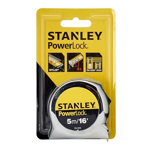 Stanley 0-33-553 Micro Powerlock Tape, 5m Length x 19mm Width