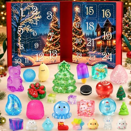 Squishy Advent Calendar 2026, 24 Day Countdown for Kid and Adult