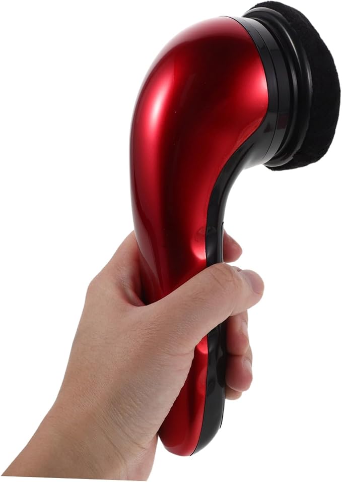 Electric Shoe Polisher Brush Kit Dual Power Replacement Heads | Fiber Sponge Plastic Build, Automatic Polishing and Deep Cleansing, for Office Travel Use, Includes Replacement Brush Heads