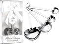 40 Packs Love Heart Shape Design Measuring Spoons Set for Bridal Shower Party or Wedding Favors,Gifts or Souvenirs to Guests with Handmade Gift Boxes,Christmas/Holiday Party Decor