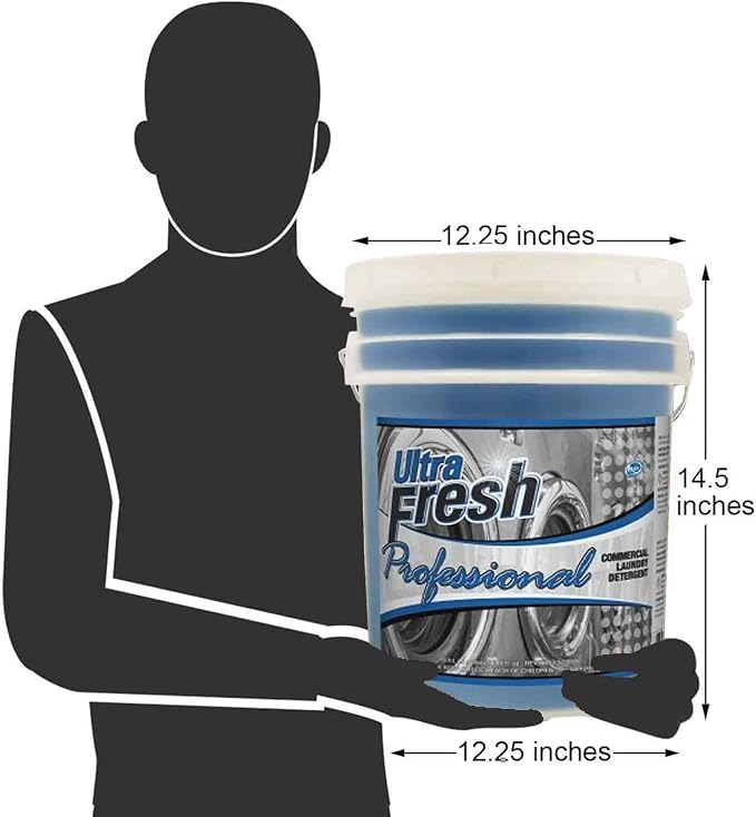 Ultra Fresh® Professional™ Commercial Laundry Detergent, 5 Gallons – Liquid with Easy Dispensing Pump for All Machine Types, up to 640 Loads