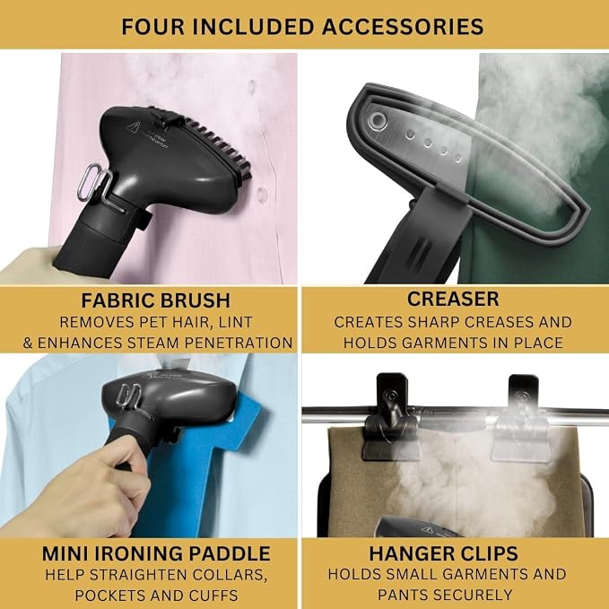 SALAV Garment Steamer with Foot Pedal Controls, 1hr Continuous Steam, 1500W