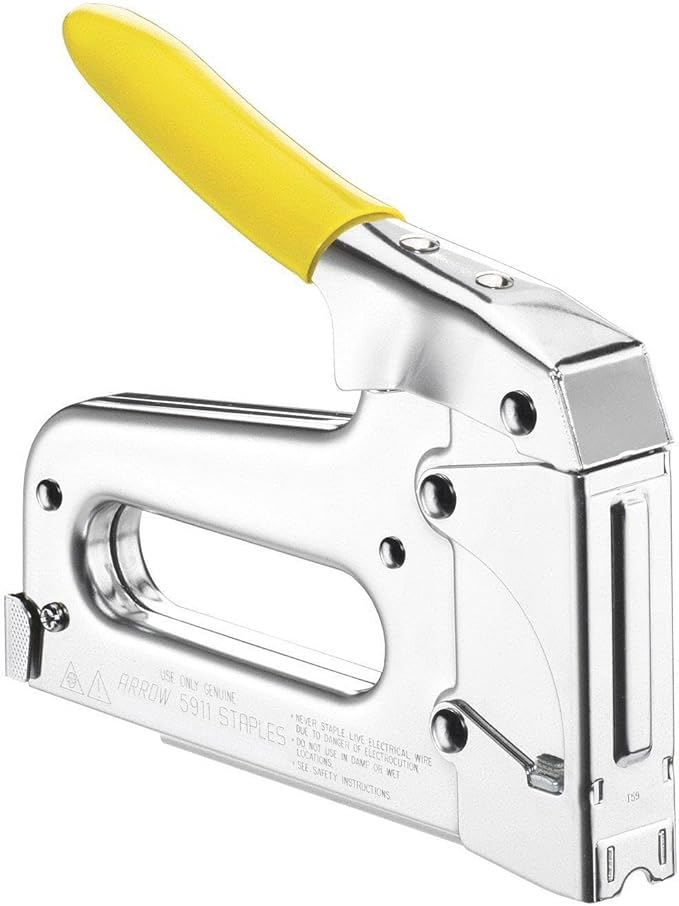 Arrow T59 Heavy Duty Staple Gun with Rear-Load Magazine for Voice and Data Cables and Wiring, Fits Wires up to 5/16-Inch Diameter