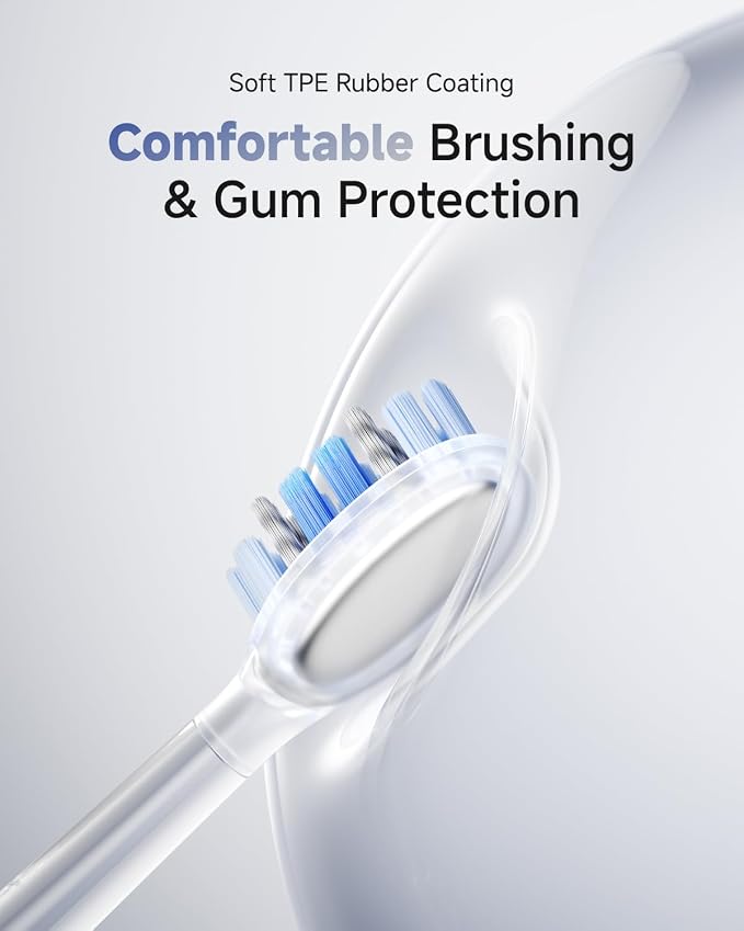 Laifen Wave Pro Sonic Toothbrush, 60° Oscillation & Pressure Sensor, Silver | Aluminum Material, APP Connectivity, 2 Replacement Brush Heads, 70-Day Battery, Travel Friendly, Wireless Charging, Easy Grip