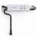 Drawer Outlet Kit PD30W Fast Charging Station Type-C(4) Power Cabinet Plug Charging Strip Recessed Vanity Table Box Desk Nightstand Mount Organizer, 14 AWG Power Cable for Kitchen Bedroom-White