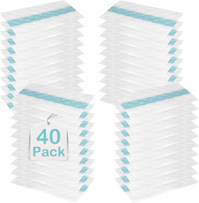 40 Pack Mop Pad Refills Compatible with Shark VACMOP Vacuum VM252 VM251 VM250 VM200 VMP30 VM190, Disposable Hard Floor Replacement Mop Pads