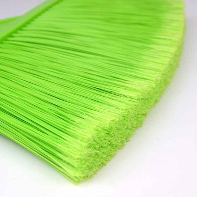Mini Broom and Dustpan and Telescopic Rod Long Handle Broom, Camping Cleaning Tools, Light Blue and Green