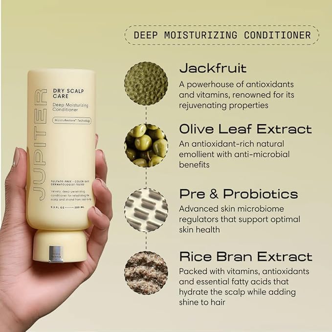 Jupiter Hydrating Shampoo and Conditioner Set – Moisturizing, Nourishing, and Strengthening Hair Care – Daily Scalp & Hair Hydration – Color-Safe, Sulfate-Free, Paraben-Free, 14 fl. oz. each