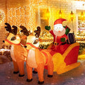 Sunnyglade 4.5x7FT LED Christmas Inflatables Santa & Reindeer Outdoor Decor