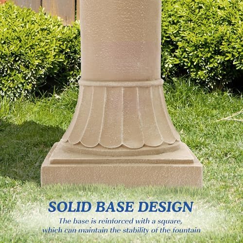 3-Tiers 48.4" H Italian Outdoor Water Fountains Feature Garden Decor