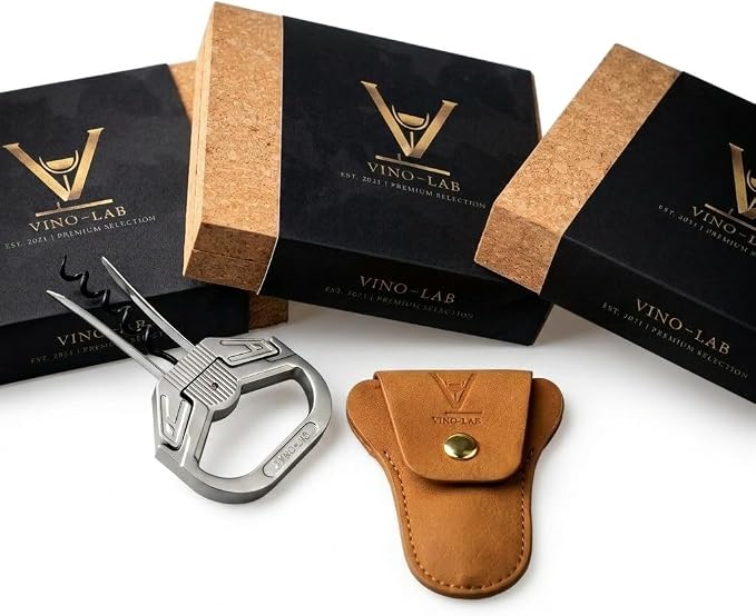 VinoLab Ah So Wine Opener, Two-Prong Cork Remover for Vintage Bottles and Delicate Old Corks, Sommelier Style Cork Extractor with Protective Cover and Gift Box