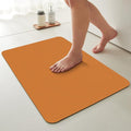 TYUU Bathroom Mat Quick Dry, Bathroom Rugs Non Slip Washable Thin Absorbent Bath Mat Fits Under Door Bathroom Floor Mat Perfect for Bath, Shower, or Sink 16"x24" Orange