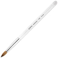 PANA Pure Kolinsky Hair Acrylic Nail Brush - Oval Crimped Shape Silver Ferrule w/Clear Acrylic Handle (Size 10) - Nail Extension Manicure Pedicure Salon Beginner Professional