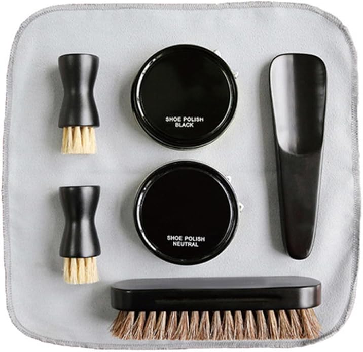 TOYANDONA Portable for Shoe Care with Cream Leather Set and Polishing Brush Lightweight and Convenient for Effective Cleaning Men and Women Boots