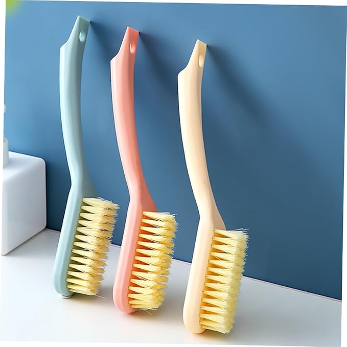 GALPADA 3pcs Multipurpose Shoe Brush Ergonomic Handle Scrub Brushes for Removal Soft Bristles for Household Shoe Care