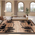 Rustic Cabin Bear Area Rugs 6x9 Feet Western Wildlife Print Carpet for Living Room Bedroom Under Table Non-Slip Black Bear Entryway Mat
