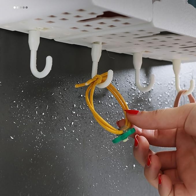 Toothbrush Rack White Toothbrush Holder, Three Or Four-person Toothpaste Holder, Multi-storage Space Storage Rack with Colorful Cups Bathroom Toothbrush Holder(L29.6)
