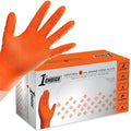 1st Choice 6 mil Orange Gloves, Disposable, Latex Free, Raised Diamond Grip, Mechanic Glove for Men, XLarge, 1 Box of 100 | Bulk Purchasing Options, Medium Duty Gloves for Mechanics, Business, and Household Tasks, Food Safe and Chemical Resistant
