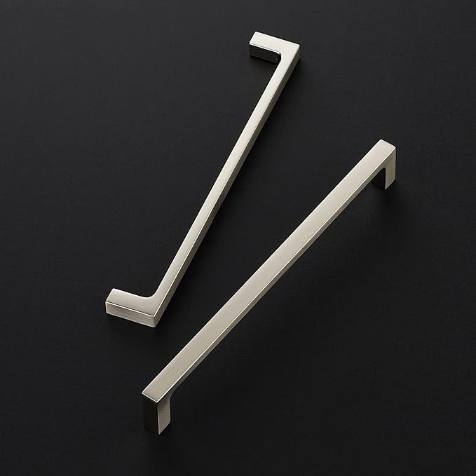 Ravinte 30 Pack Solid 7-1/2 Inch Square Cabinet Handles - Brushed Nickel Pulls for Drawers and Kitchen Cabinets - Hardware Handles