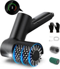 Electric Grill Brush, 3-Speed Cordless Rechargeable High Torque Grill Cleaner with LED Light, Waterproof Anti-Shedding SS Bristle BBQ Grill Brush for Outdoor Grill Safe for Porcelain Cast