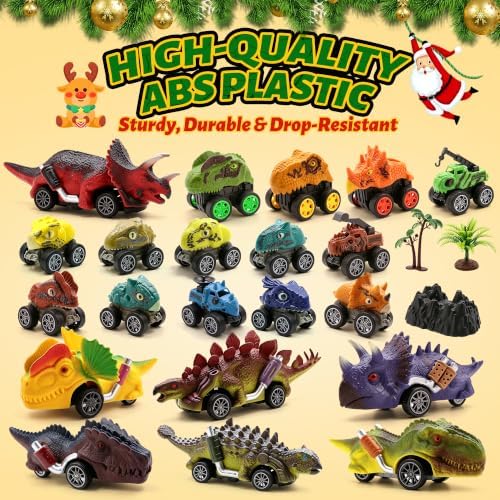 Christmas Advent Calendar 2026 for kids, Dinosaur-Car Toys Gifts