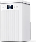 Dehumidifier for Home, 75 OZ Water Tank, Quiet Dehumidifiers for Home with Auto Shut Off, Auto Defrost, Timer, Sleep Mode, 7 Color Light Dehumidifier for Basement, Bedroom, Bathroom - White