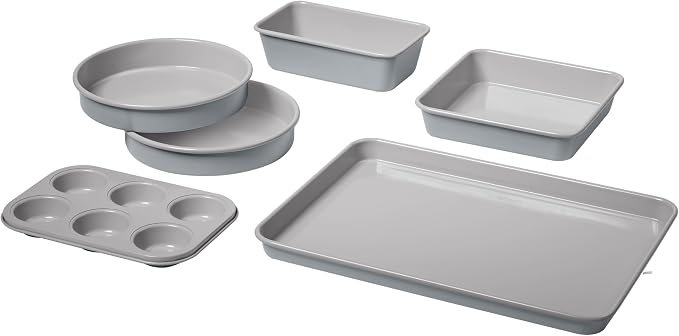 Cuisinart Chef's Classic Ceramic 6-Piece Culinary Collection Ceramic Nonstick Bakeware Set - Gorgeous Gray