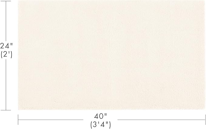 Madison Park Marshmallow Bathroom Rug Non Slip, Luxrurious Plush Bath Mat, Absorbent, Quick Dry, Spa Design Bath Room Décor, 24x40, Cream