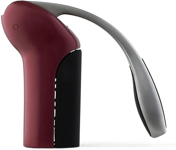 Rabbit Vertical Corkscrew Wine Opener with One-Pull Design, Foil Cutter Included, Easy to Use Manual Lever, Durable Stainless Steel Spiral, Merlot