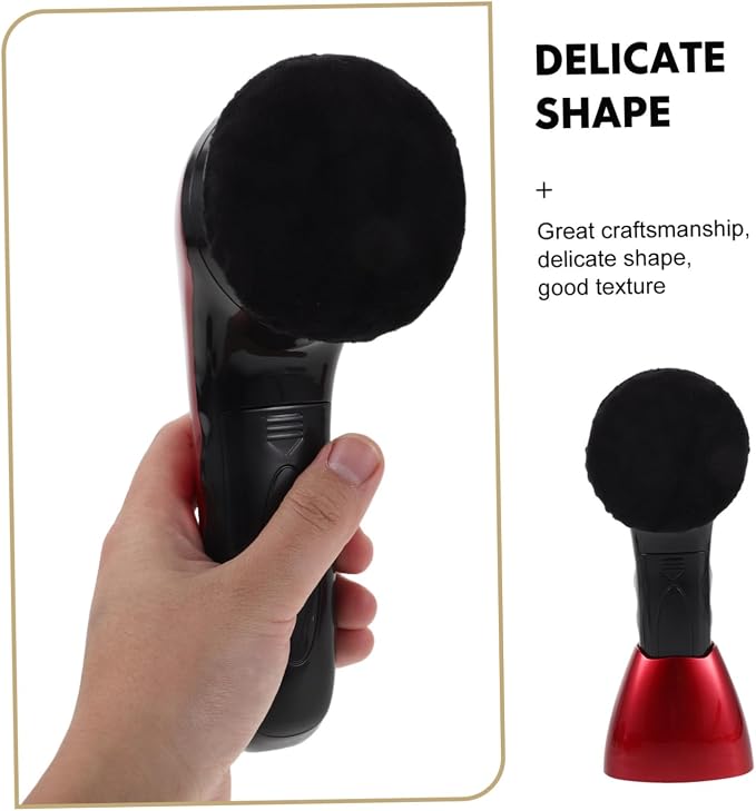 Electric Shoe Polisher Brush Machine Replacement Heads Dual Power | Fiber Sponge Plastic Set, Automatic Polishing with Interchangeable Heads, Portable Design for Office Travel