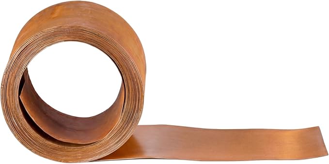 VEVOR Carbon Steel Landscape Edging, 33 ft x 5.5 in Steel Edging for Landscaping with Gloves, Easy-to-Install Bendable Metal Strips, Metal Garden Edge Border for Flower Bed, Yard Pathway, Rust