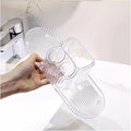 Toothbrush Rack Acrylic Countertop Toothbrush Holder Bathroom Counter Storage Box Toothbrush Makeup Brush Holder Transparent Gray Color Bathroom Toothbrush Holder(B), S28cm
