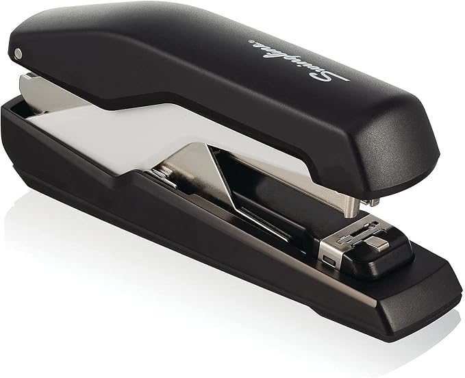 Swingline Stapler, Omnipress 60 Stapler, Press Anywhere for Easier Use, 60 Sheet Capacity, Black/Gray (5000590A)