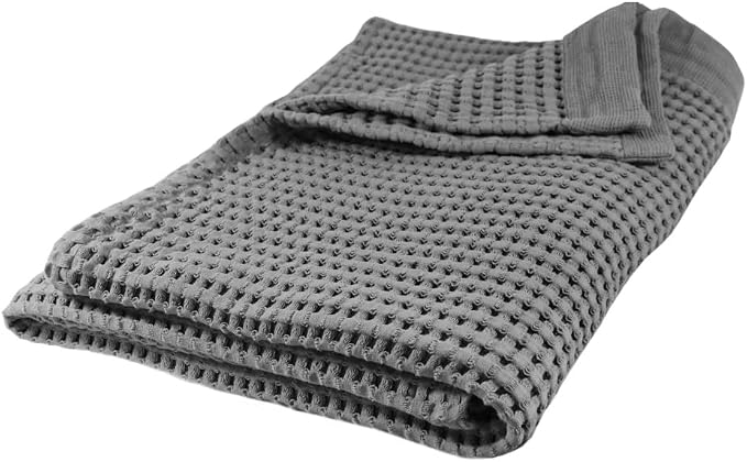 GILDEN TREE Waffle Bath Sheet Quick Dry Towel, Thin Luxury Bath Towels, Bath Sheets 40x80 Large Bath Towels, Modern Style (Slate)
