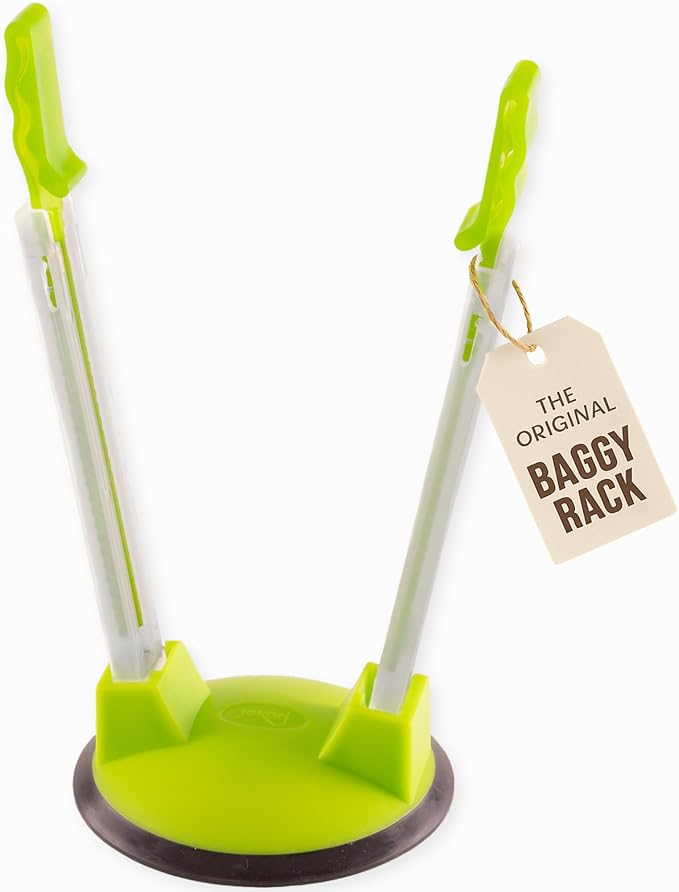 Original Jokari Adjustable Baggy Rack Stand 1 Pack. Prop Plastic Ziploc Freezer Storage Bags Open Hands-Free To Pour Leftovers, Snacks and Meal Prep Ingredients With No Food Spills or Kitchen Mess. | Snacks, Meal Prep Ingredients With No Food, Like an ...