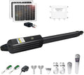 TOPENS A3S Automatic Solar Gate Opener for Light Duty Single Swing Gates Up to 12ft, Single Swing Gate Operator Battery Powered with Remote Control Kit Gate Motor Solar Panel Included