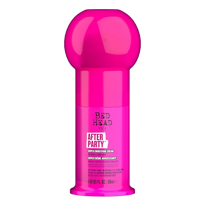 Bed Head by TIGI After Party Super Smoothing Cream – Anti Frizz Hair Styling Product, Humidity Protection for Frizzy or Dull Hair, Travel Size 1.69 fl oz