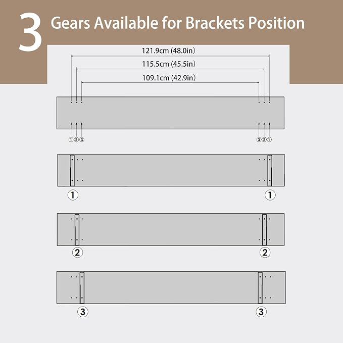 DINZI LVJ Long Wall Shelves, Set of 4, 55.1Inch Wall Mounted Shelves, Extra Large Floating Storage Ledges with Sturdy Metal Brackets for Living Room, Laundry, Garage, Closet, Rustic Brown