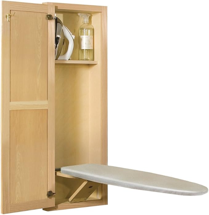 New Hide Away Sup400 Oak Built In Recessed Wooden Supreme Series Ironing Board
