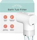 Canopy Baby Bath Tub Filter – Gentler Water Filtration for Delicate Skin | Reduces Chlorine & Irritants | BPA-Free Silicone Spout Cover | Easy Tool-Free Install | Activated Carbon Filtration