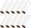 VALICLUD Lint Roller Refill Pack 10 Rolls 38mm Diameter Extra Sticky Adhesive Tape Replacement for Furniture, Bedding, Pet Hair Removal, White 16cm Sheets