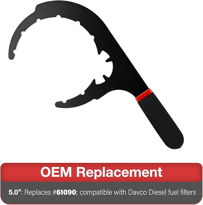 SPARKWHIZ 4.6 Inch, 5 Inch, 6 Inch, 8 Inch Fuel Filter Wrench Compatible with 380134 382 Detroit Diesel Truck Engines, Navistar Engines Diesel DD13, DD15, DD16, Peterbilt & Cummins Diesels, 4 Pack